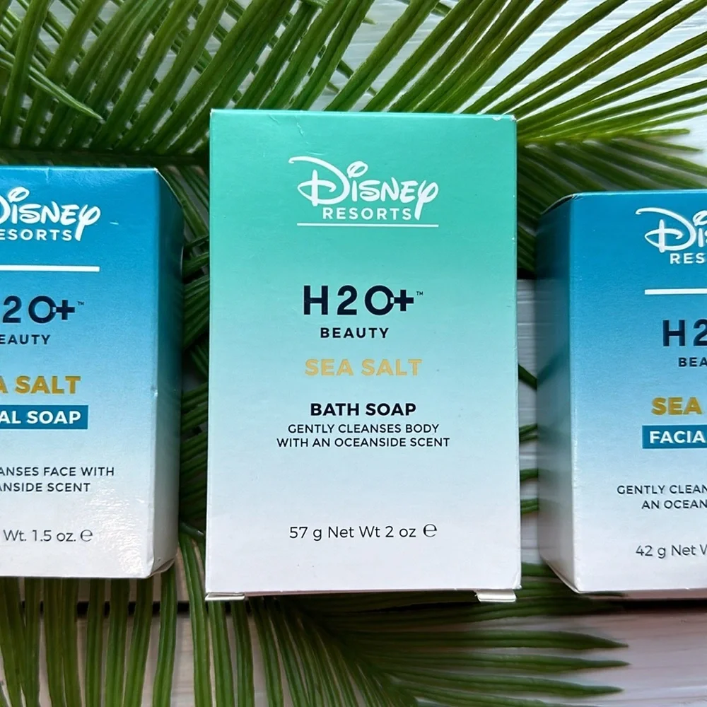 NIB Disney Resorts H20 Sea Salt Bath and Facial Soap Bundle 3